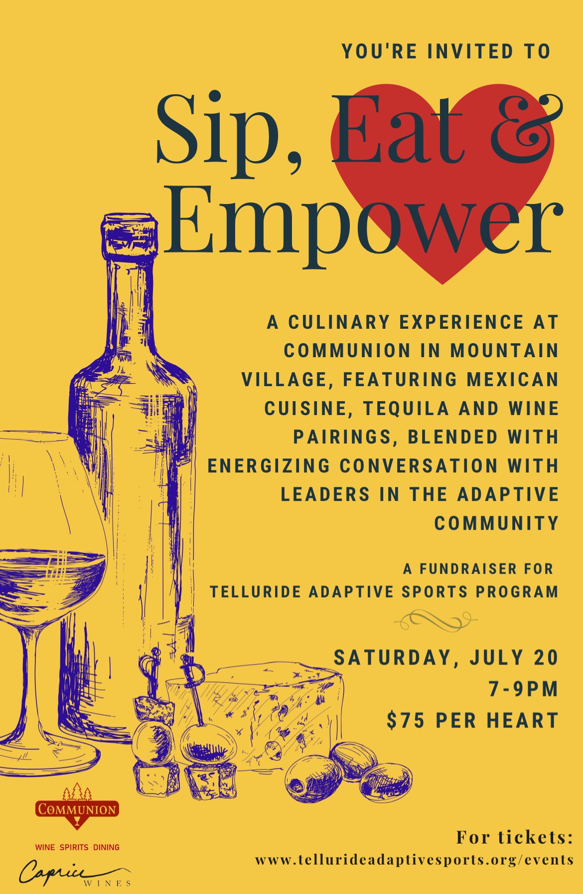 Sip Eat and Empower 2024 Flyer - July 20th